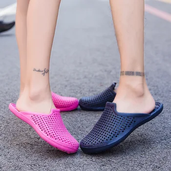 

Summer Men Women Slides Slippers Solid Home Bathroom Slippers Workout Sandals Beach Wear Flip Flops Couple Slippers Beach Shoes