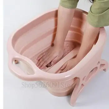 

Household Foldable Foot Washing Bucket Foot Washing Pot Portable Deep Foot Pot Elevated Over Crus Plastic Massage Foot Bath