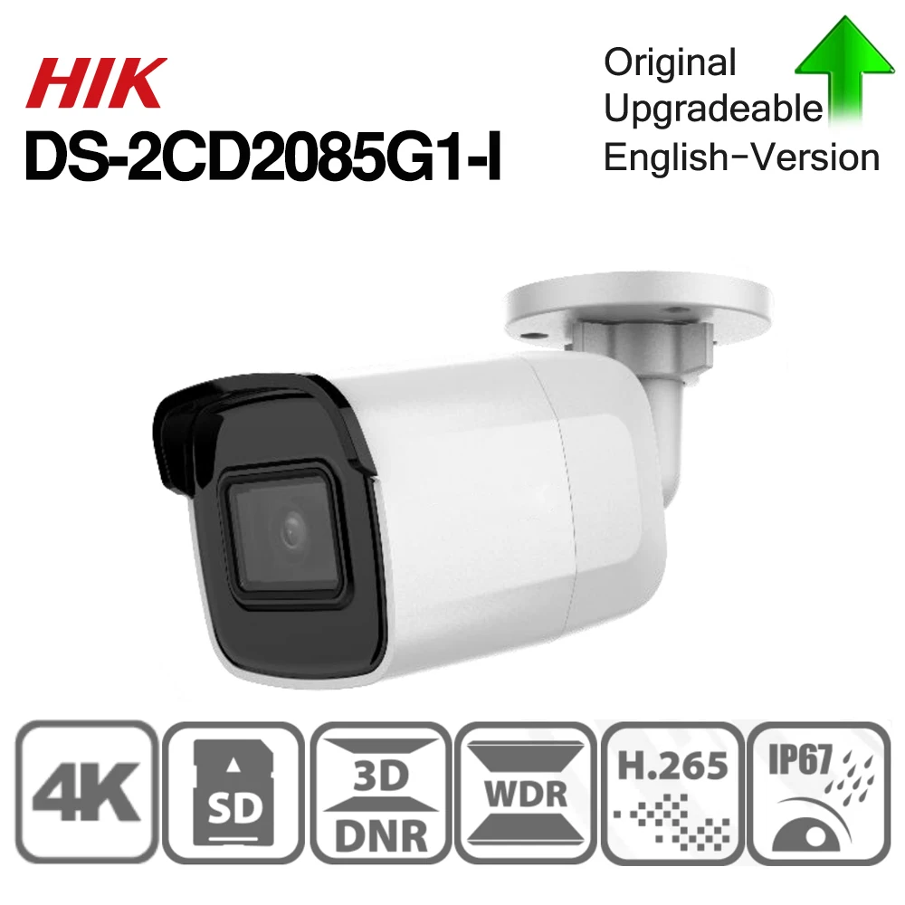  Hikvision Original DS-2CD2085G1-I powered by Darkfighter 8MP 20fps Bullet Network CCTV IP Camera H.