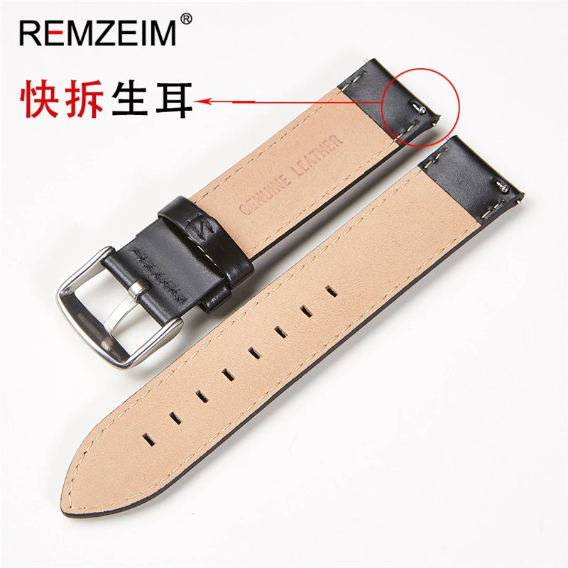 Handmade Leather Watch Bands in Red, Brown, and Black - Premium Replacement Strap with Quick Release, Available in Sizes 18mm, 20mm, and 22mm