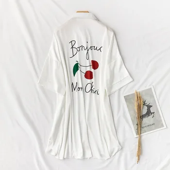 

Women Home Dressing Nightwear Print Flower Sleepwear Home Clothing Spring Summer Home Clothing Nightgown Intimate Lingerie
