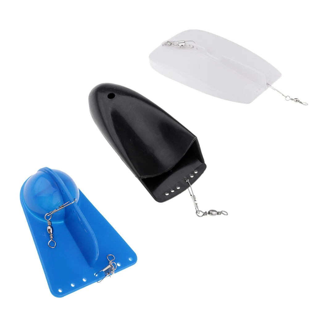 3pcs Plastic,Metal Rigging Paravanes Trolling Diving Board Fishing Tackle