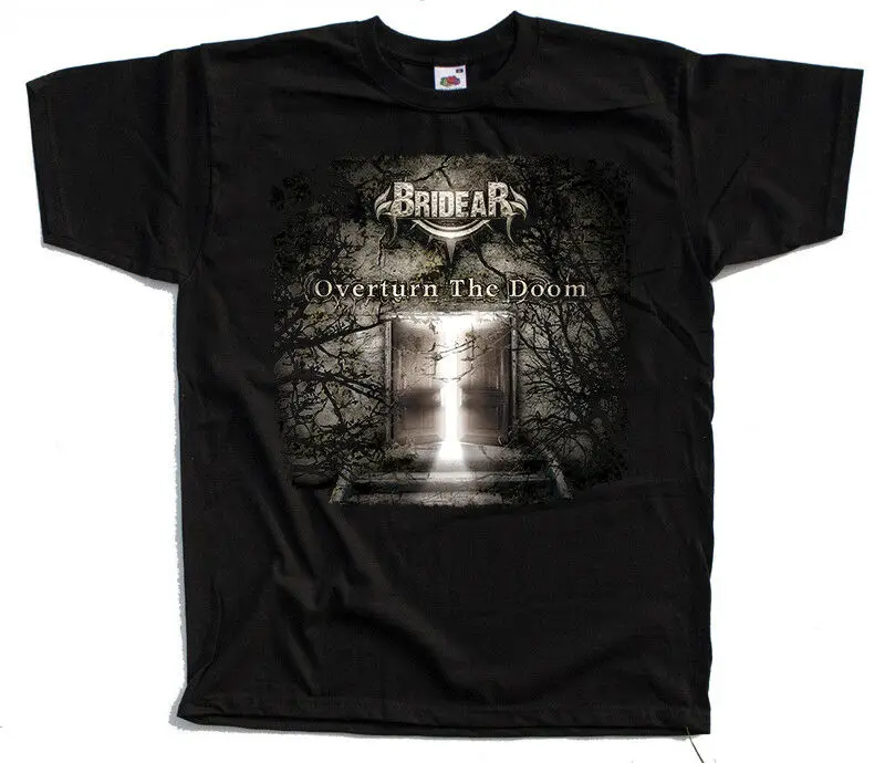 Bridear опрокиньте Doom Band обложка альбома Dtg Футболка Черная S 5Xl | Мужская одежда