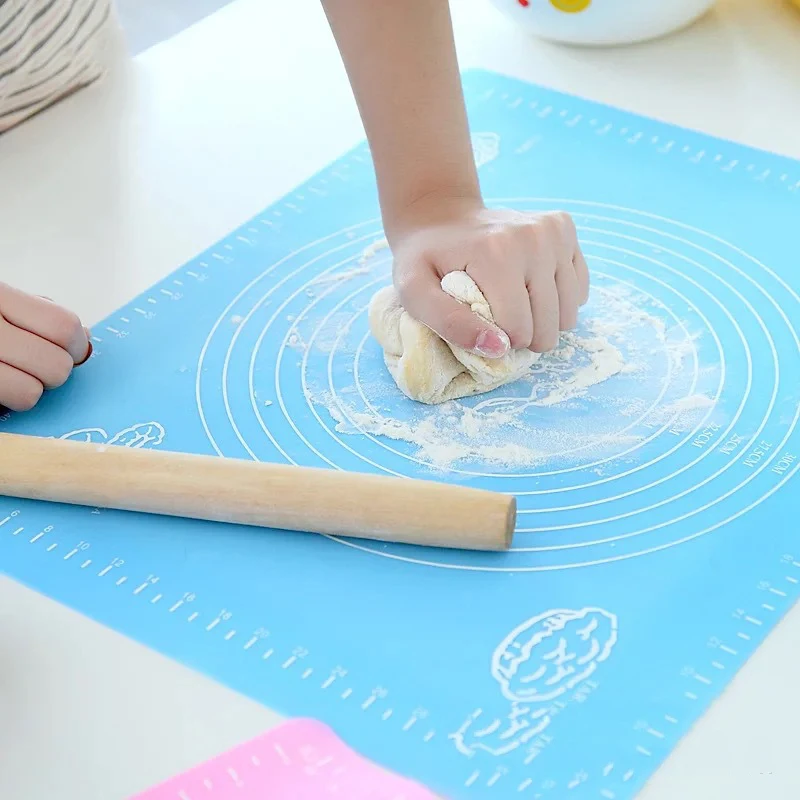 

Silicone Baking Mat for Pastry Rolling with Measurements Liner Heat Resistance Table Placemat Pad Pastry Board