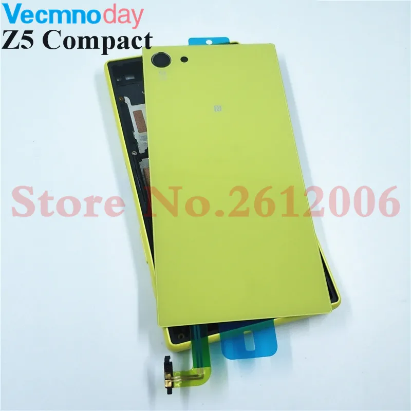 Полный Корпус ЖК-панель средняя рамка для sony Xperia Z5 Compact E5803 E5823 Крышка батарейного отсека с боковыми кнопками