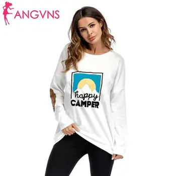 

Women O Neck Long Sleeve Printed Fashion Loose T-shirt Slim design Top Autumn Casual None