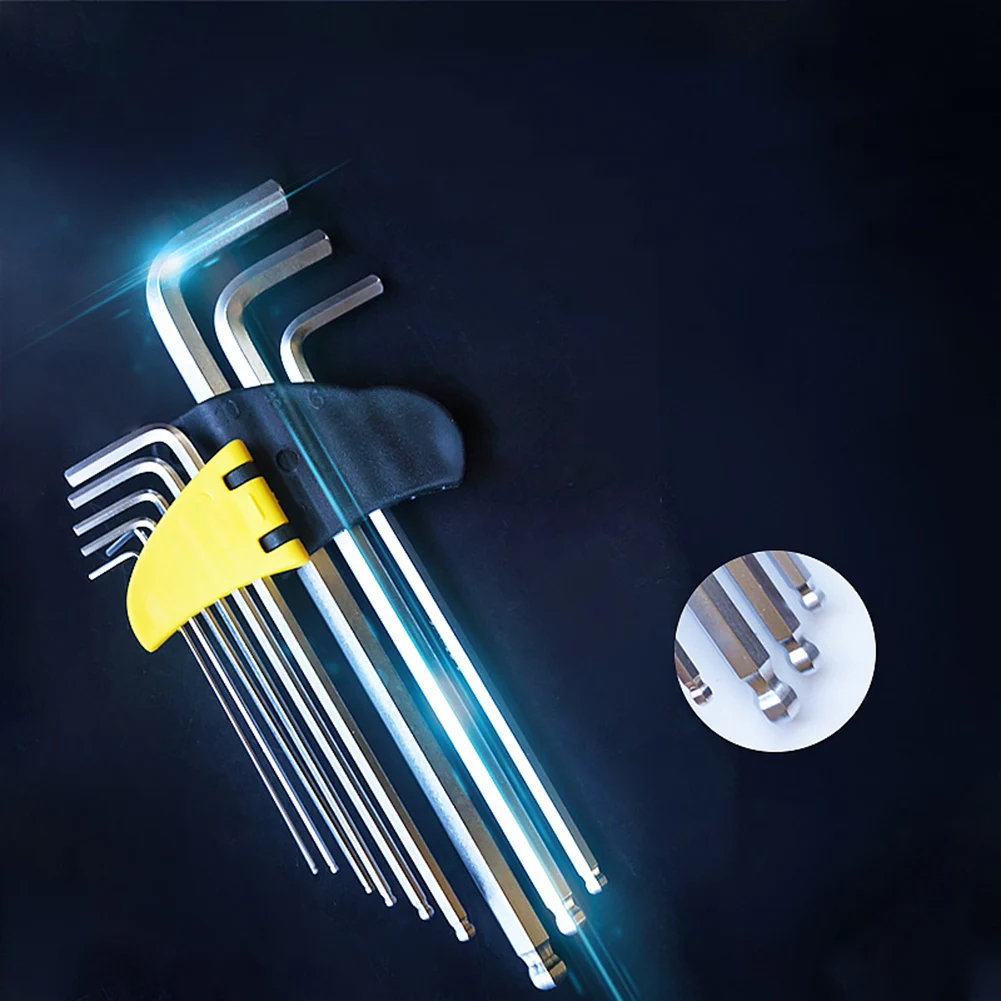 9 шт./компл. высококачественные шестигранные Torx шестигранный ключ набор ключей Велоспорт Набор инструментов для ремонта сливы в Звездном стиле с плоской головкой/шаровая Головка гаечного ключа костюм