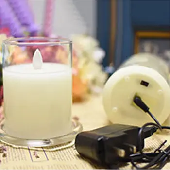 

Charged Candle Tea Lights Flameless Votive Candle Tea Light LED Candles WIth USB NEW