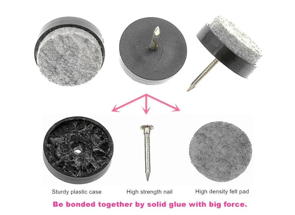 40 шт. мебельные войлочные подушечки круглые сверхпрочные накладки для ногтей