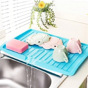 

17.6x12.1x1.2inch Kitchen Storage Dish Cup Drying Rack Holder Organizer Drainer Dryer Tray Tableware Water Drainning Tool #1