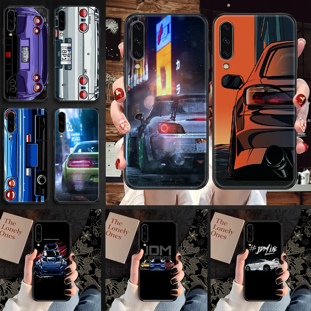 Автомобильный чехол для телефона JDM Samsung Galaxy A 3 5 7 8 10 20 21 30 40 50 51 70 71 E S 2016 2018 4G черный