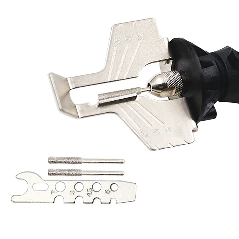 

Chainsaw Sharpening Attachment Rotary Tool Accessory Kit Guide Drill Adapter Head Ruler