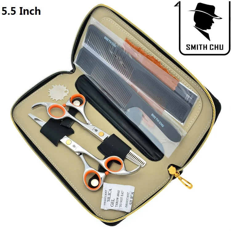 SMITH CHU 5,5 "6,0" Парикмахерские ножницы для волос Япония 440C прореживающие ножницы для стрижки волос Инструменты для укладки волос LZS0007