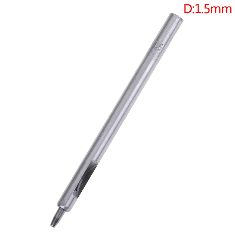 1.5mm 0,8 мм-2,5 мм DIY ручной работы ремень для пробивки отверстий в коже Дырокол полый сверлильный инструмент кожаный ручной работы Дырокол Набор кожаный инструмент - Цвет: 1.5mm