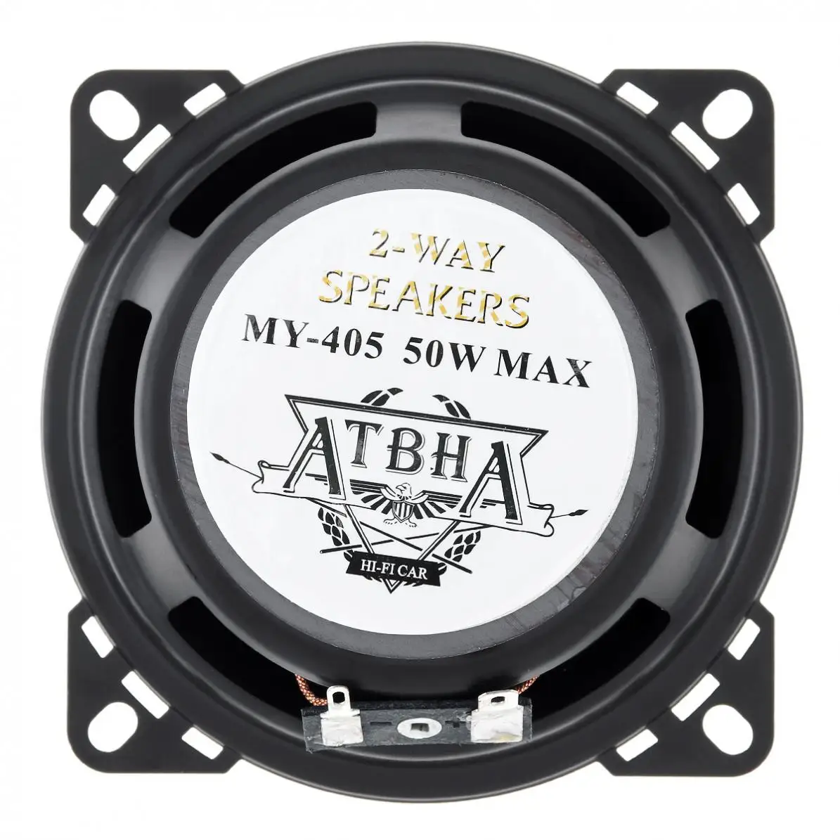 1pcs 4 Inch 10mm 50W 12V 2-Way Car HiFi Coaxial Speaker Vehicle Door Auto Audio Music Stereo Full Range Frequency Speakers