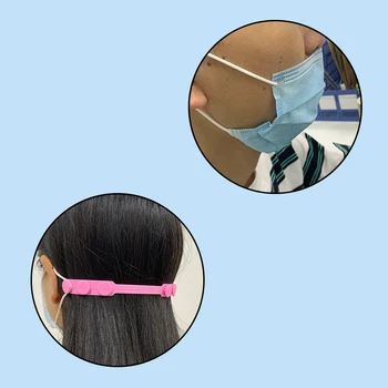 

100pcs Adjustable Mask Extension Hook Four Gears Anti-slip Mask Buckles Plastic Ear Grips Hook Mask Accessories Holder Adjuster