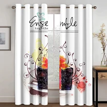 

3D Santa Claus Gift Simple Curtain with Hook Pattern, Suitable for Family Curtains In Living Room and Children's Bedroom