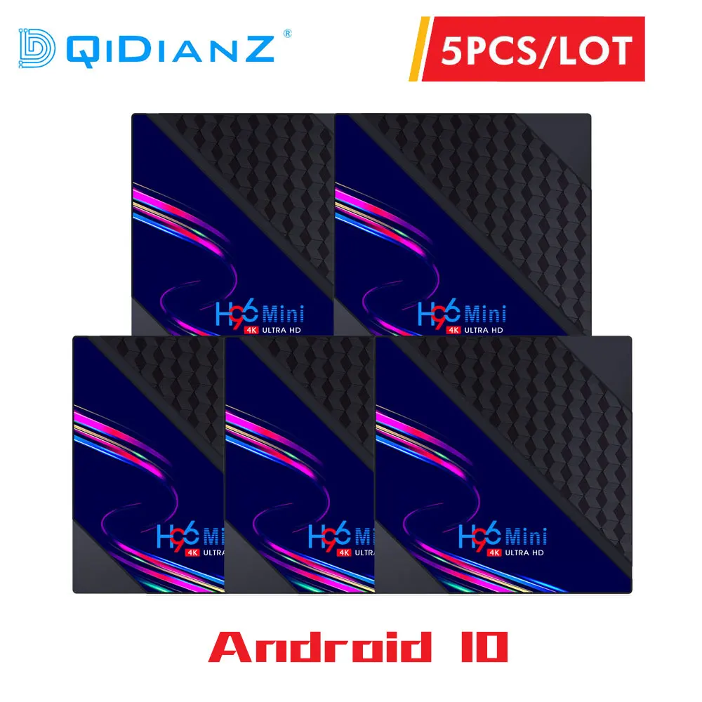 5 PCS H96 Mini V8 Smart TV Box Android 10.0 RK3228A 4K 3D Media Player 2160P 1080P 60fps Video Decoder H96mini Set Top | Электроника