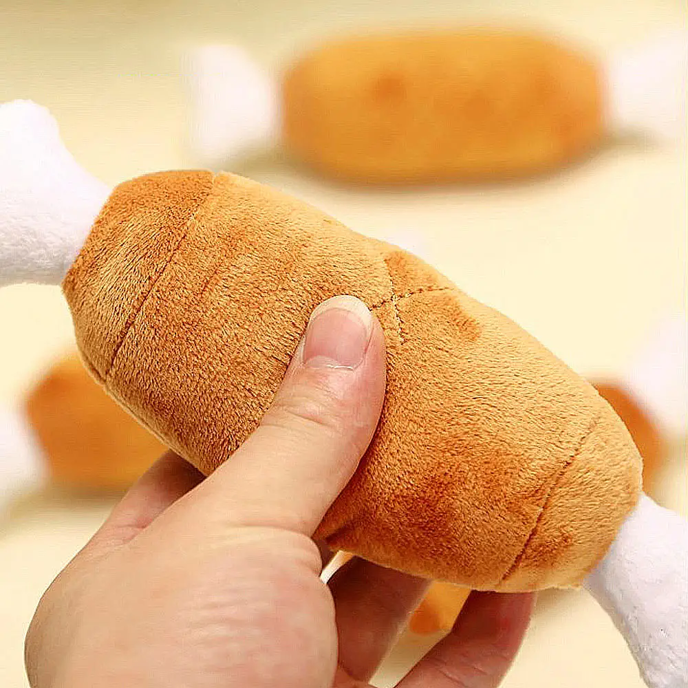 4Pcs Soft Plush Chicken Leg Dog Sound Toys Interective Squeak Sound Dog