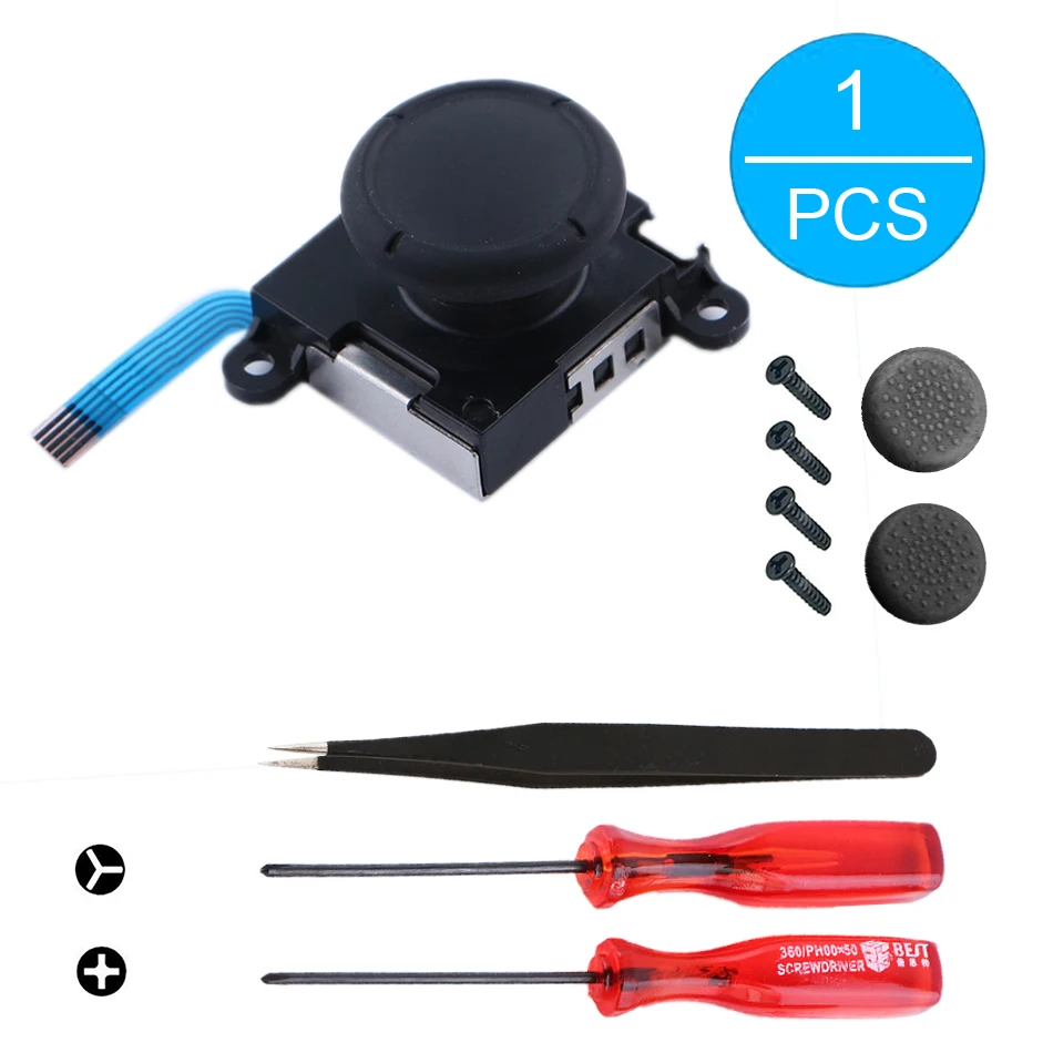 Black Original 1PCS Джойстик для пальца палка Joystic sensor Module Замена 3D аналоговый ремонтный набор инструмент для переключателя nigd Nintend Switch NS Joy-Con Fix Drifting - Цвет: Black Original 1PCS