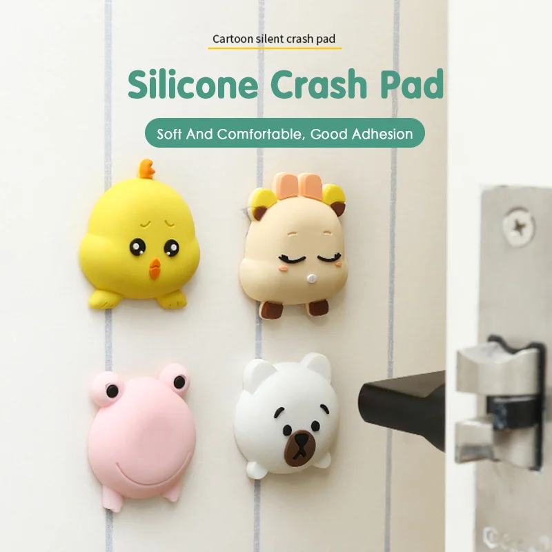 

Silicone Self Adhesive Cartoon Door Stopper Wall Protectors Door Handle Bumpers Buffer Guard Stoppers Silencer Crash Pad