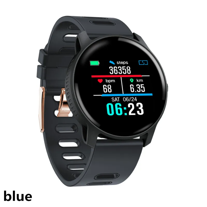 Новые умные часы S08 для занятий спортом на открытом воздухе, фитнес-трекер, несколько видов спорта, мониторинг сердечного ритма, IP68 Водонепроницаемые Смарт-часы для мужчин - Цвет: blue
