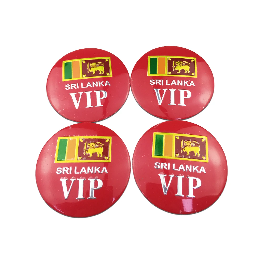 Красный Для Sri Lanka VIP 56 мм Эмблема колеса для Toyota Prius Aqua Volkswagen Honda Fit Nissan Bezza Subaru Infiniti Rim центральный колпачок наклейка - Название цвета: Красный