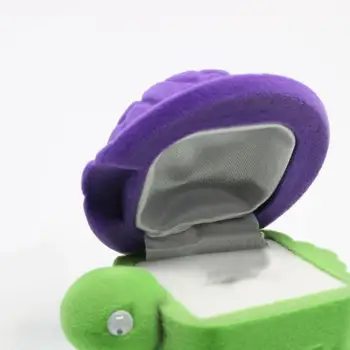 

Portable Jewelry / Rings Cases Cute Cartoon Turtle Small Jewelry Case Ring Storage Gift Box New