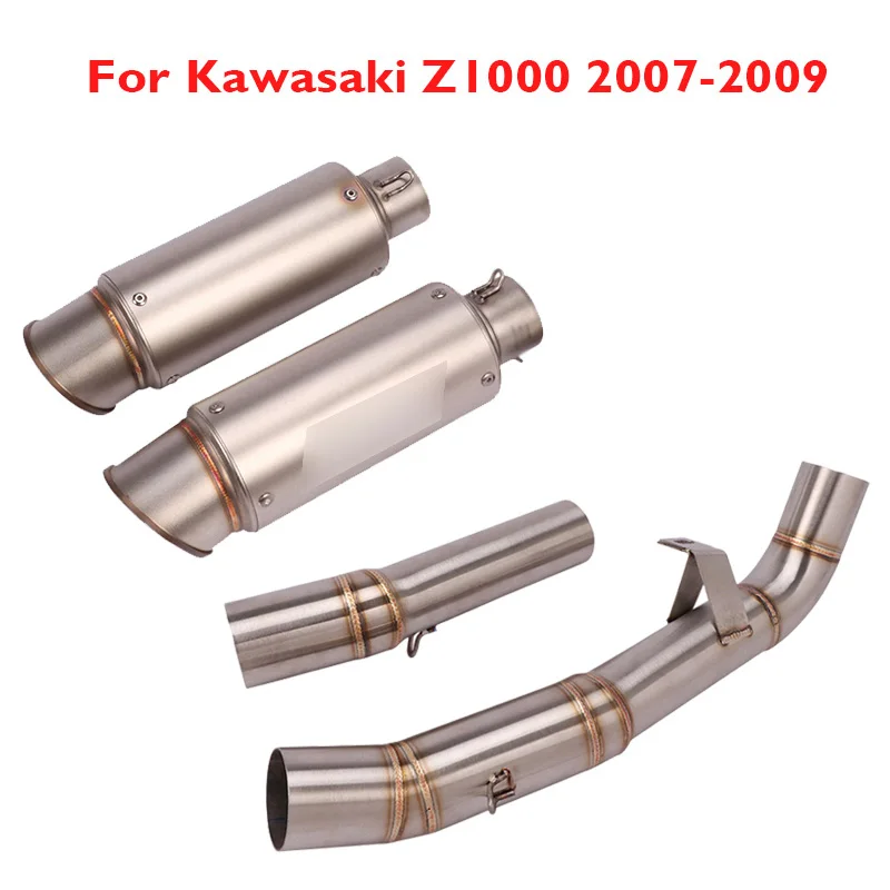 Motorcycle Exhaust Pipe Slip on Z1000 Right Left Escape Muffler Tip for