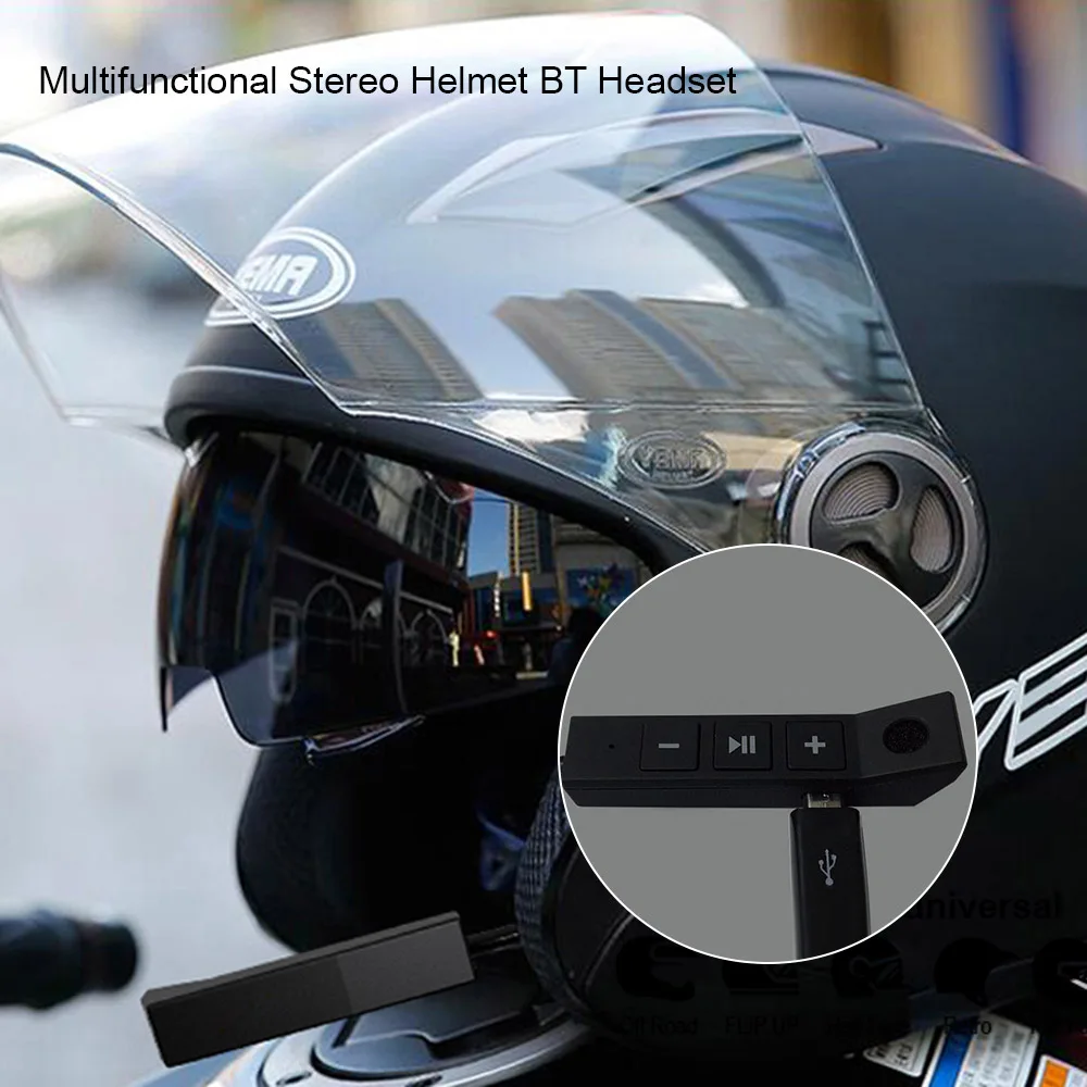 Многофункциональный стерео шлем Bluetooth гарнитура мотоцикл велосипедист Беспроводная гарнитура шумоподавление звонящий Автоответ наушники