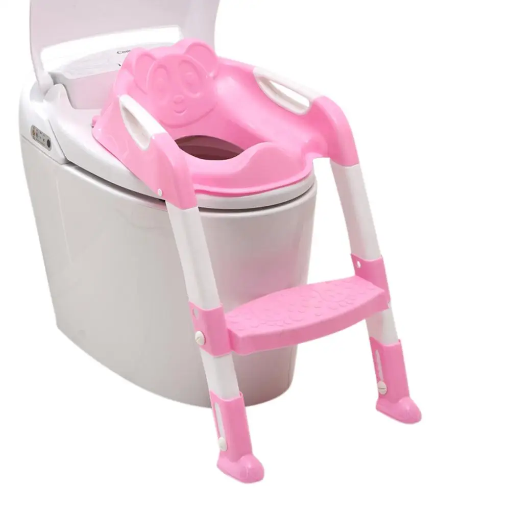 Kidlove детская ступенчатая складная детская Туалет противоскользящая лестница - Цвет: pink