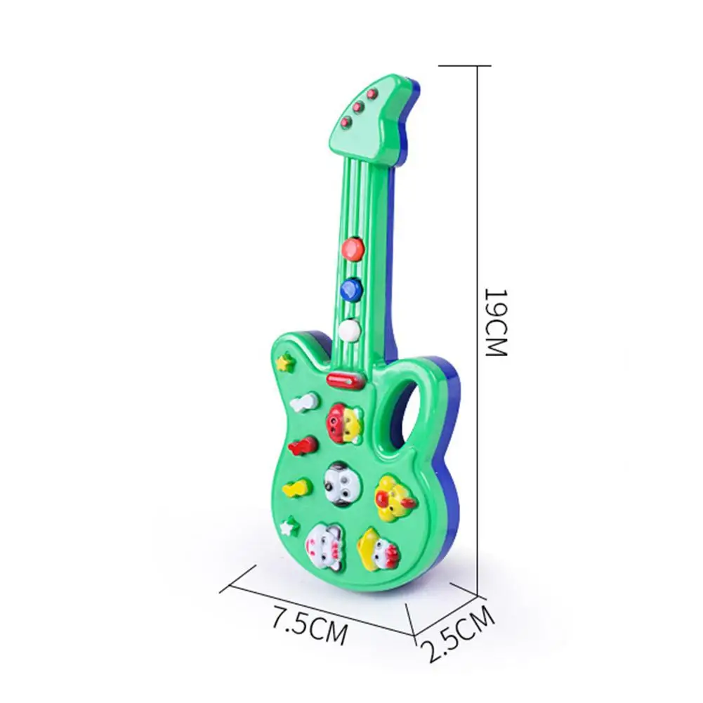 Детская многофункциональная мультяшная электронная музыкальная гитара детский музыкальный инструмент игрушка 3 цвета Случайная