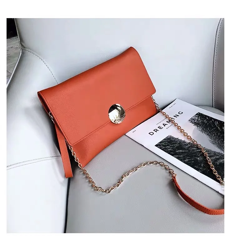 Bolso de mano sólido para mujer, bolso sobre de cuero para mujer, bolso de noche, bolso de mano para mujer, женская сумка через плечо