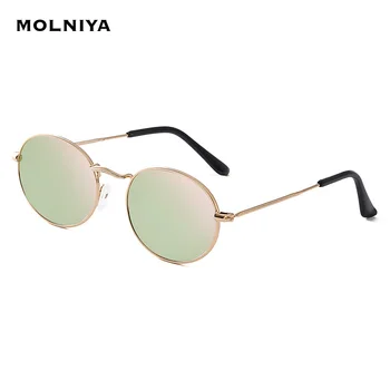 Gafas de sol redondas polarizadas Retro para hombre y mujer, gafas de sol Vintage, gafas de sol polarizadas de diseño de marca