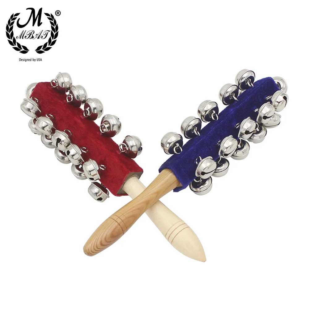 M MBAT Wooden Orff Instruments 21 Bell Rod Toys Early Education Musical Instruments Stick Shaker Musical Toy for Children Kid