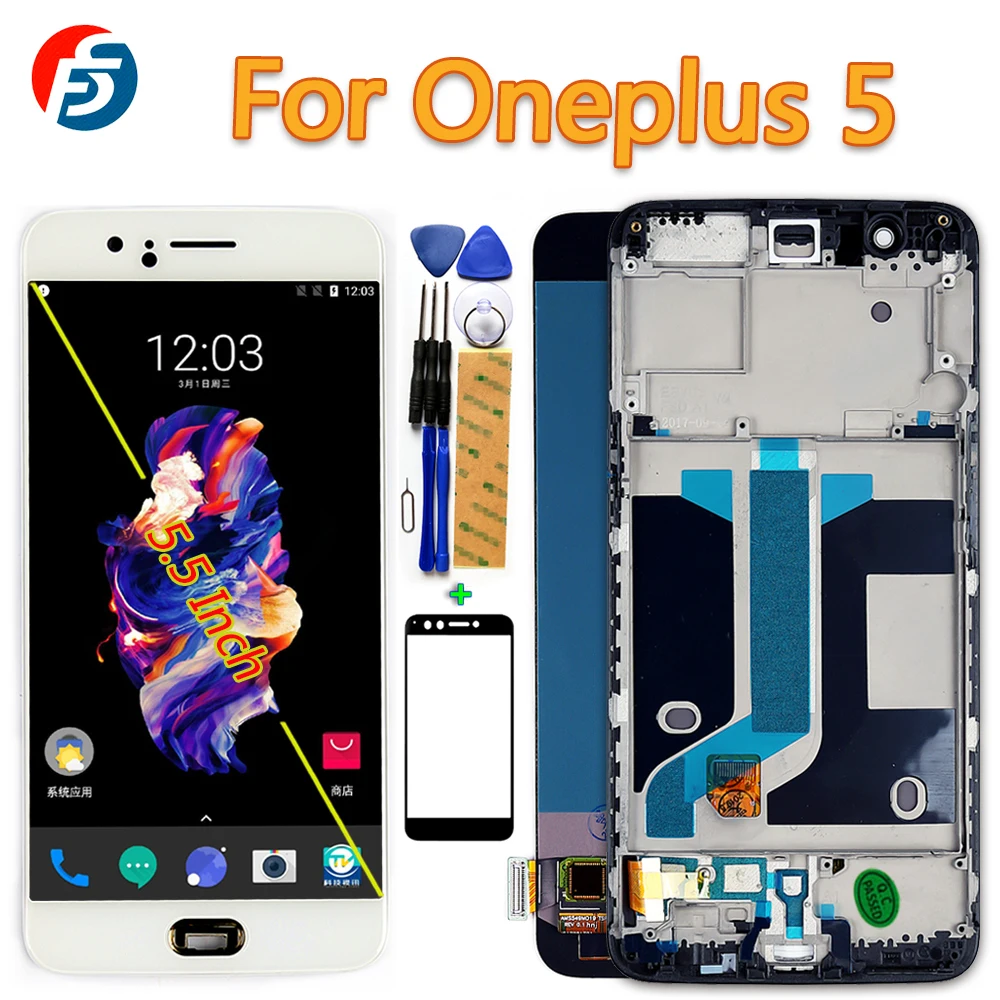 100% протестированный AMOLED 5 дюймовый сенсорный экран для Oneplus A5000 ЖК дисплей