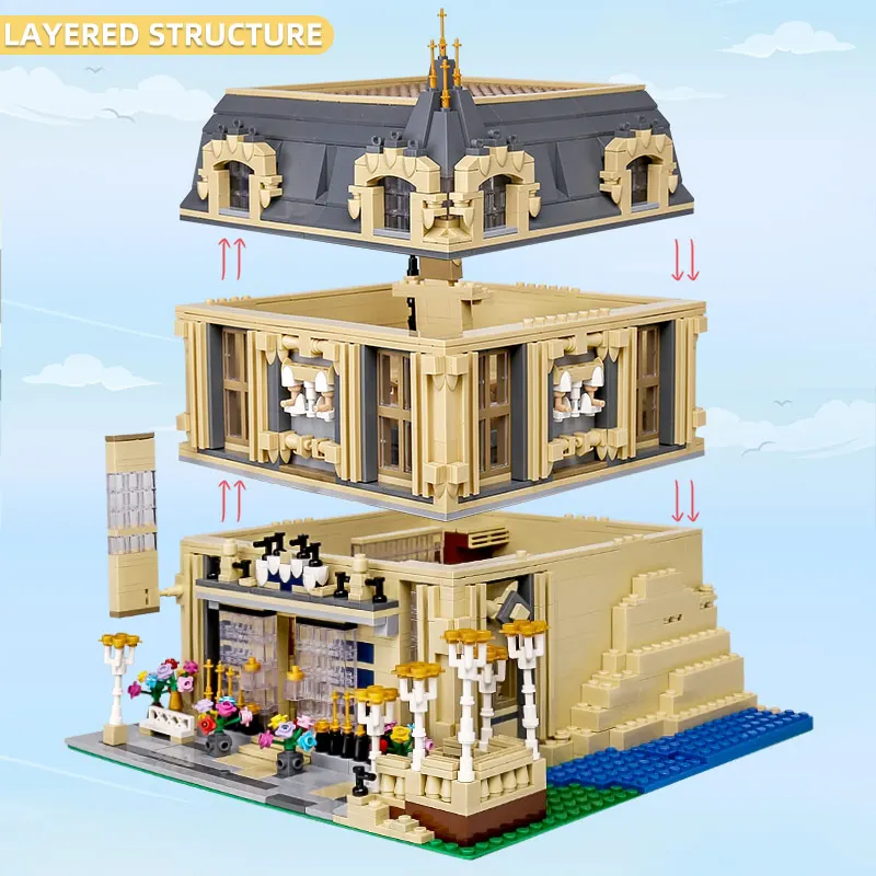 Конструктор Yeshin 0927 уличный вид модель отеля MOC Carlo строительные блоки в сборе
