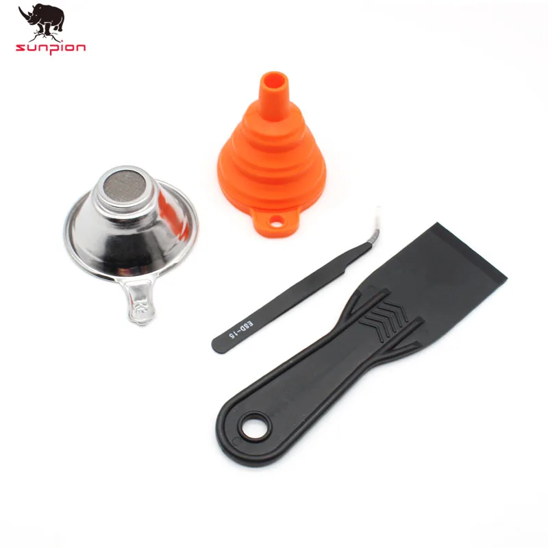 Metal UV Resin Filter Cup+Silicon Funnel+tweezers+SLA Resin Special tool shovel for ANYCUBIC Photon DLP parts 3D Printer parts 3d printer parts silicon funnel tweezers metal uv resin filter cup sla resin special tool shovel for photon parts