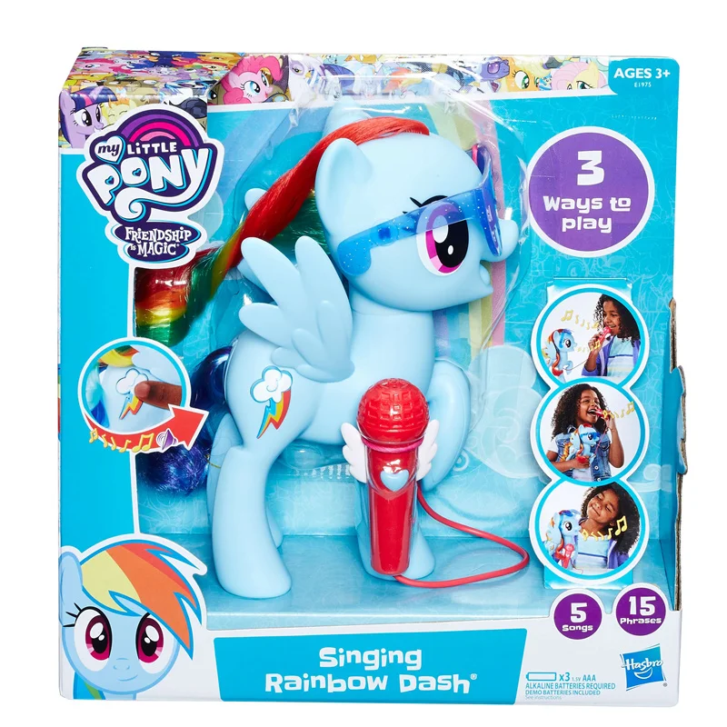 Hasbro игрушки My Little Pony, певица музыка юбкой всех цветов радуги; платье в игровых аниме Рисунок модели игрушки для девочек игровой домик игрушки куклы 21 см
