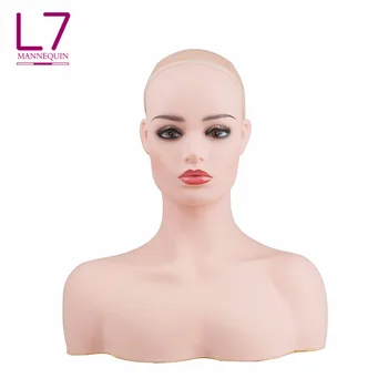 

Female Realistic Fiberglass Mannequin Head Bust Sale For Wig Jewelry And Hat Display