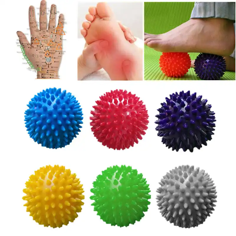 Для фитнеса из ПВХ Hand мячик для массажа стоп Spiky Hedgehog хват тренировочный Ball Portable