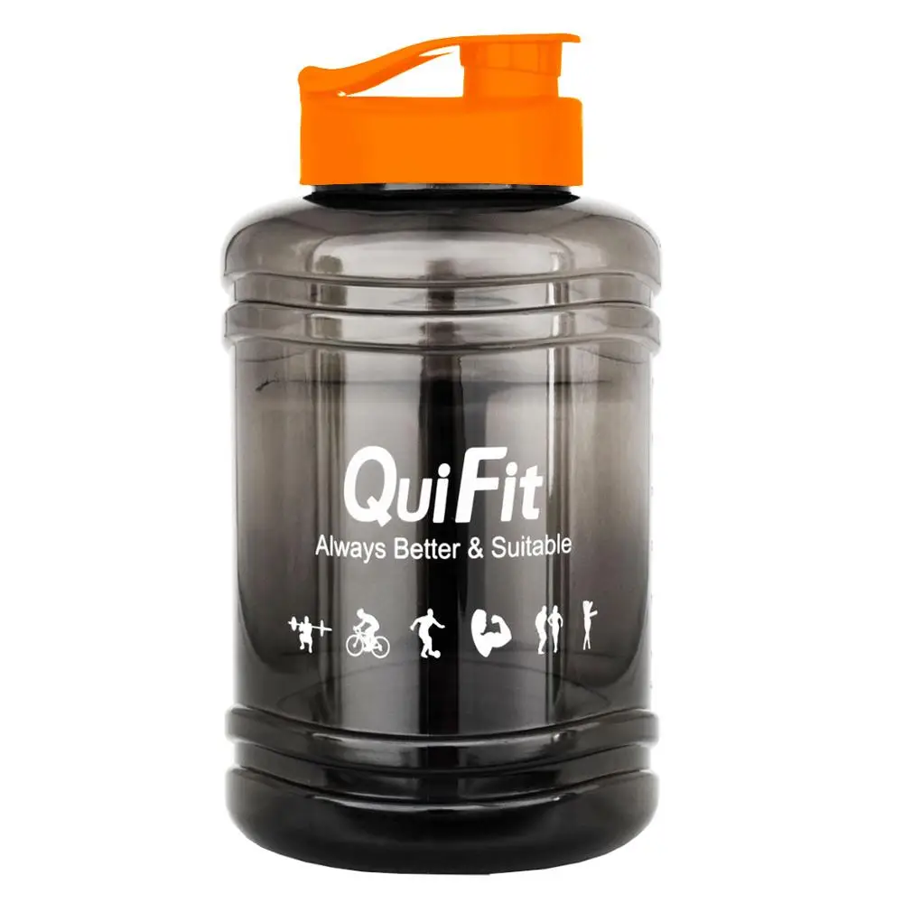 Black w Orange Lid BuildLife бутылки для воды протеиновая Порошковая кружка 2.5L портативный для улицы спортивный тренажерный зал для обучения фитнесу Кемпинг бег тренировки чашки - Цвет: Black w Orange Lid