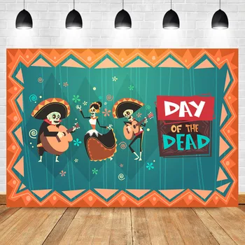 

Neoback Day Dead Mexican Fiesta Photo Background Photophone Custom Photography Backdrops Studio Shoots