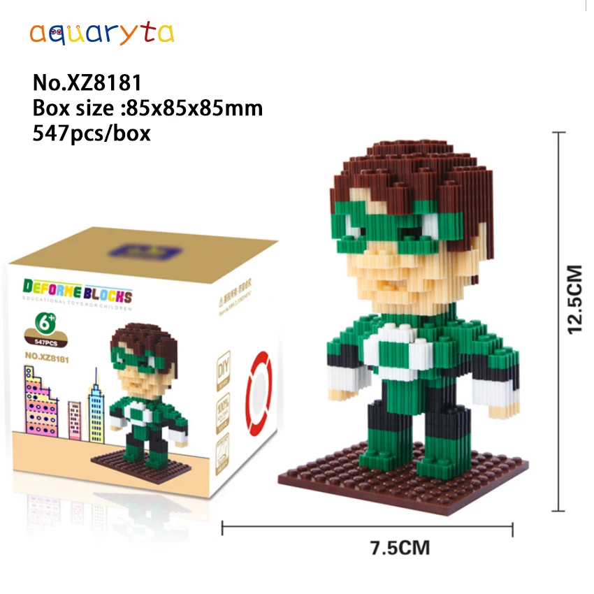 

Aquaryta Classic Cartoon Game Character DIY Diamond Micro Building Blocks Set Educational Toy 547pcs/Box Gifts for Children