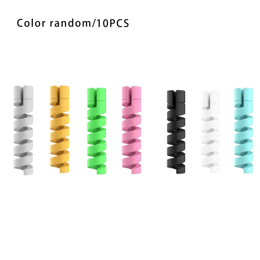 10 Pcs Charging Cable Protector Winder Wire Cord Saver For Apple Iphone