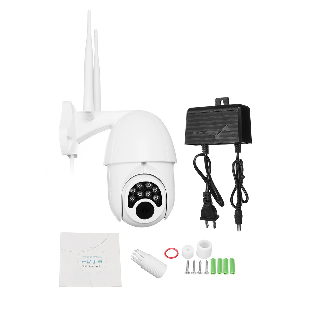 6x Zooom HD 1080P WI-FI IP Камера 8 светодиодный открытый безопасности Камеры Скрытого видеонаблюдения/Ночное видение/IP66 Водонепроницаемый/PTZ/2-полосная аудио
