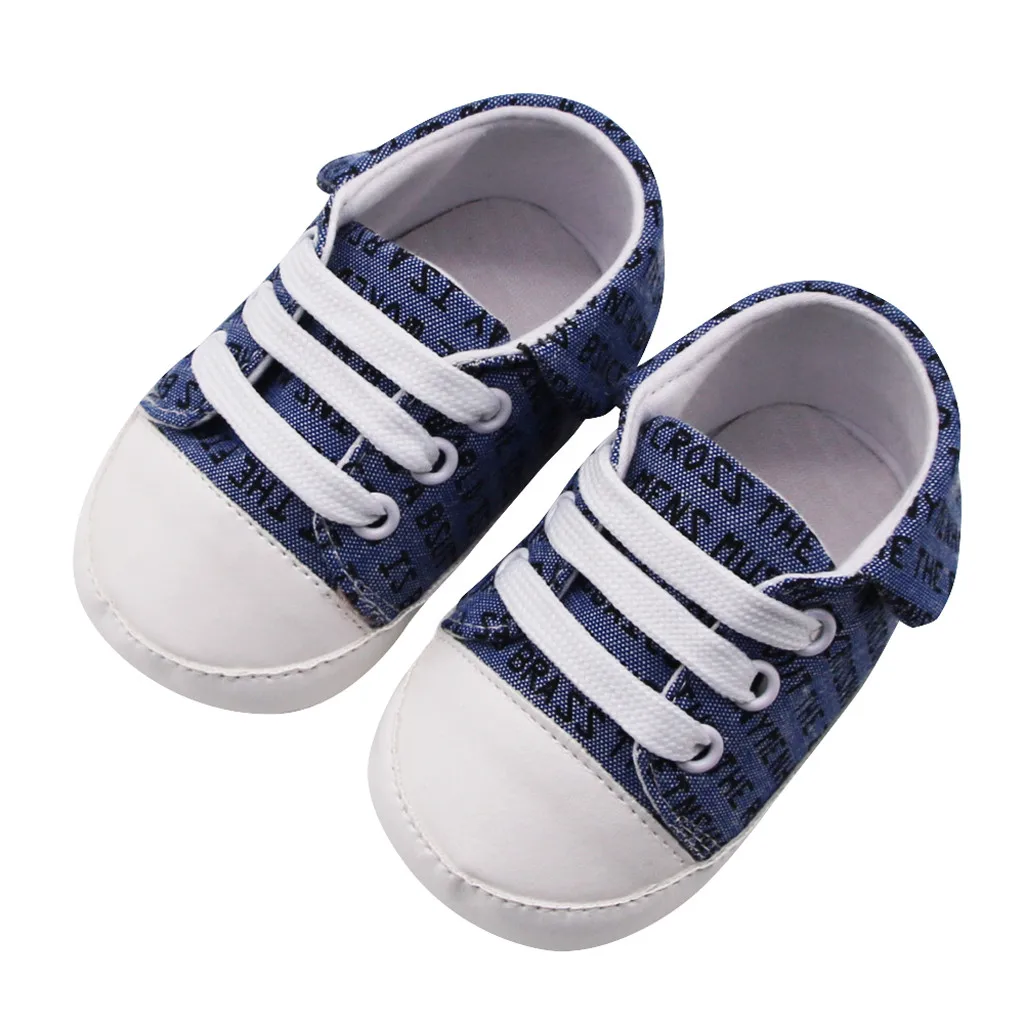

baby girl shoes newborn Letter Printing Prewalker First Walkers Soft Sole Anti-Slip Footwear Crib Shoes Single Shoes Canvas Shoe