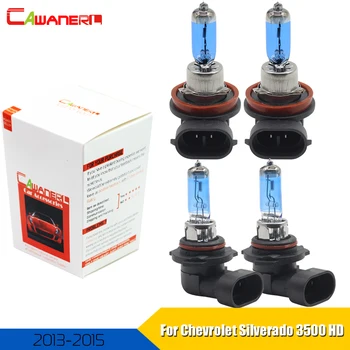 

Cawanerl 4 X 100W Car Light Halogen Bulb Headlight High Low Beam 12V 4300K Warm White For Chevrolet Silverado 3500 HD 2013-2015