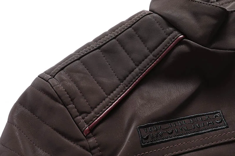 KIOVNO Men Fashion Pu Leather Jackets Coats Back Skull Embroidery Motorcycle Faxu Leather Jackets Outwear For Male Size M-3XL  (6)