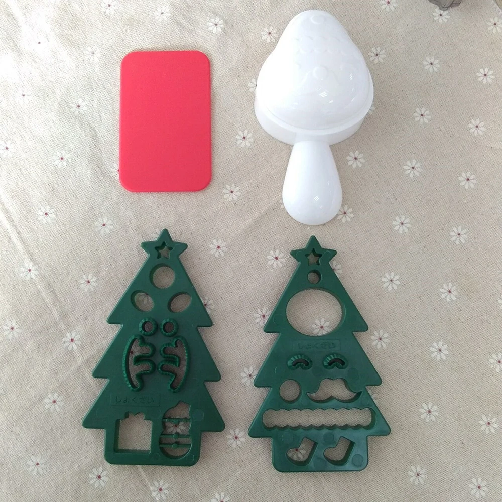 Creative Christmas Tree Shape Rice Ball Mold children's Lunch DIY Cutting Mold Kitchen Cartoon Baking DIY Biscuit Tools
